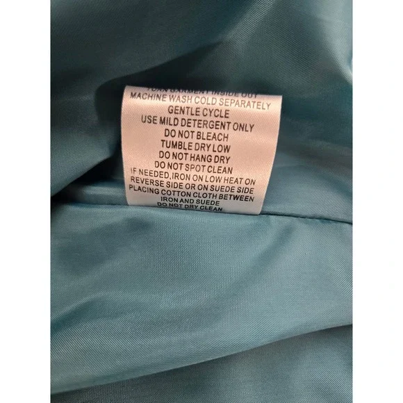 Margaret Godfrey Blue Suede‎ Button Up Blazer Women's Size 8 Classic Tailored - Picture 12 of 16